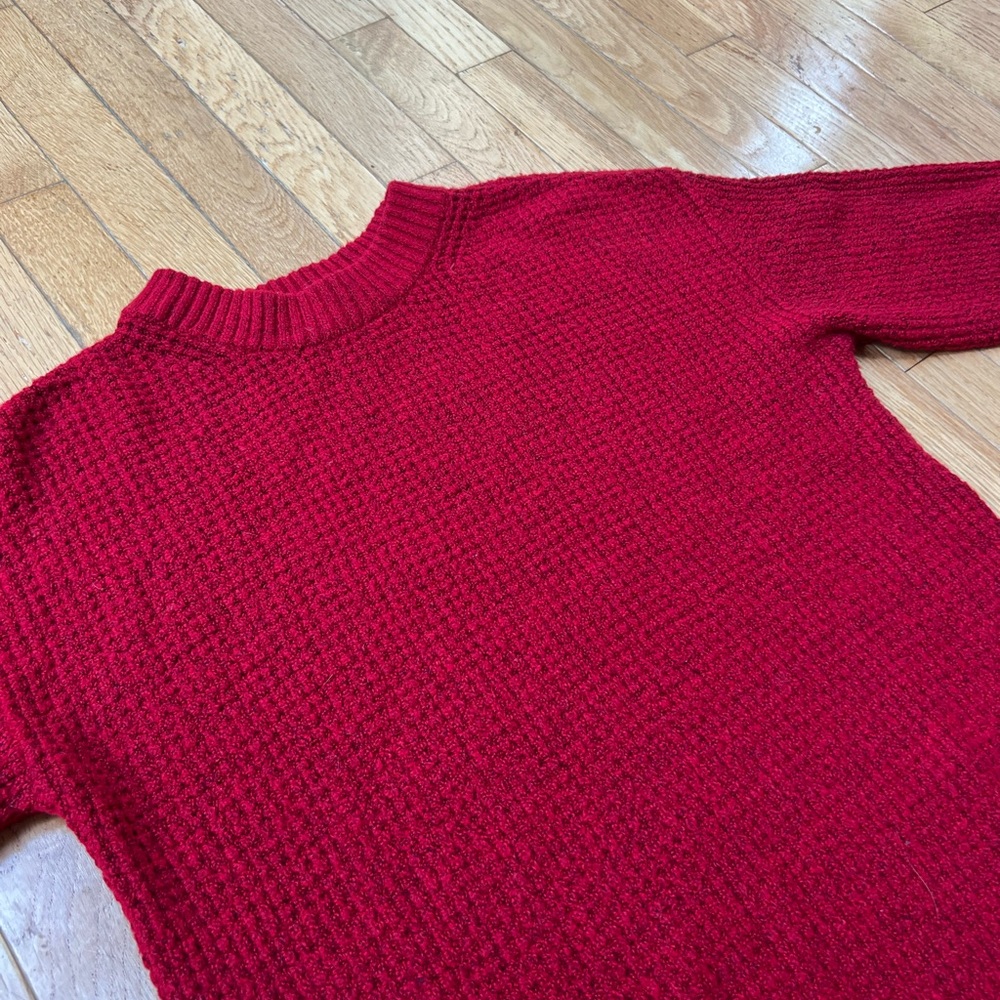 American Eagle Red Knit Sweater Size Small - Picture 2 of 6